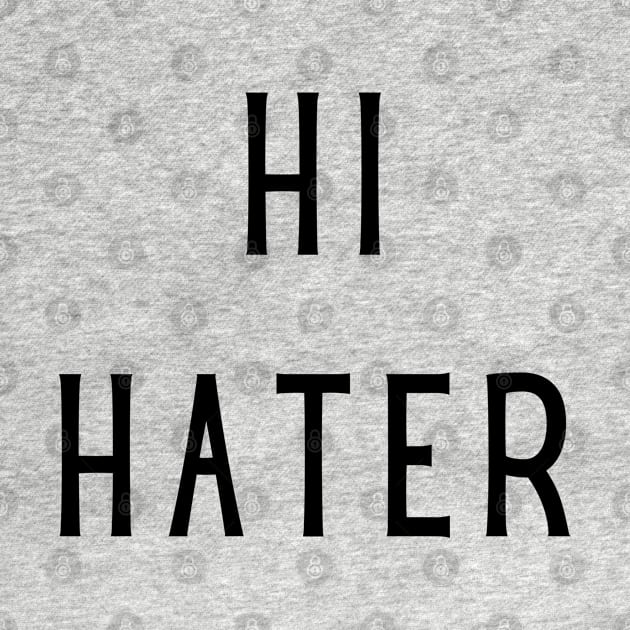 Hi hater bye hater by ms.fits